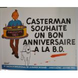 Affiche originale Angoulême 10 ans - Dessin original d’Hergé - Casterman - 1983 - [...]