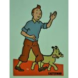 PLV Tintin et Milou années 60 - Bon état - 45 X 32 cm. -