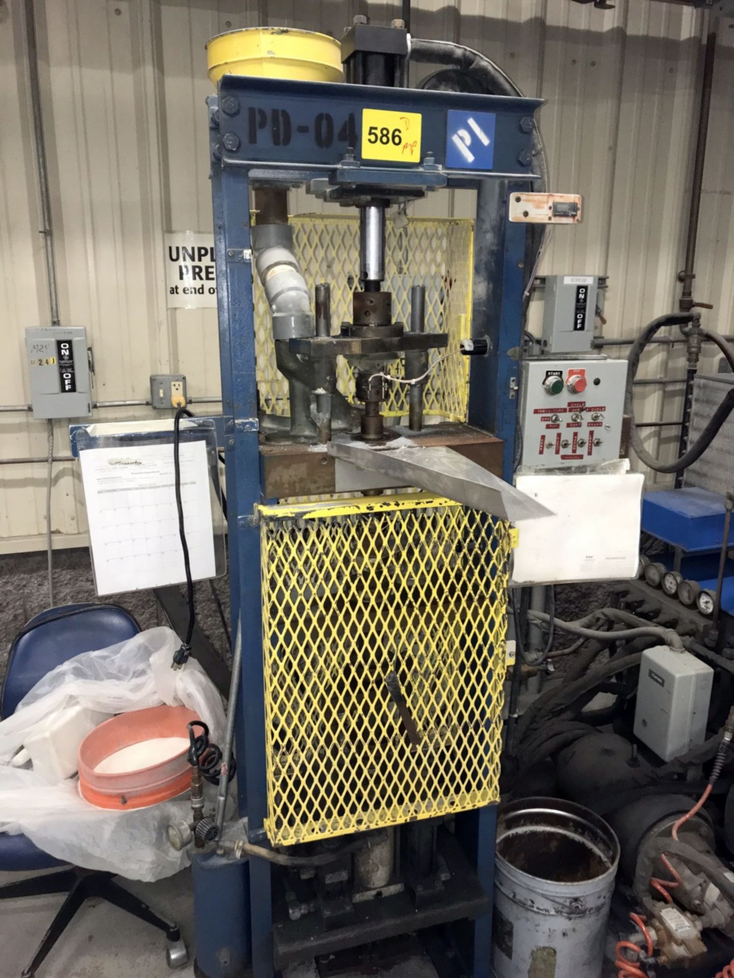 H-Frame Hydraulic Shop Press Retrofitted for Porcelain - Image 3 of 8