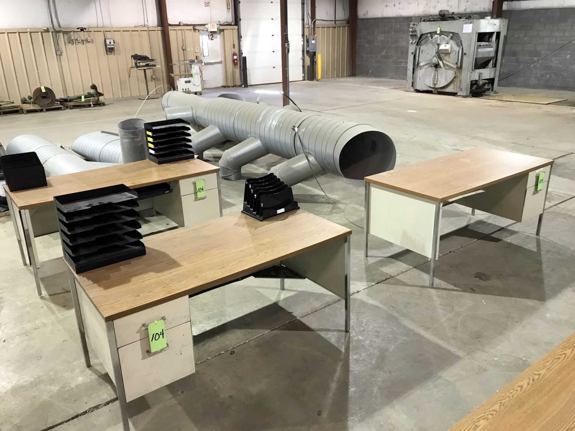 Lot of (5) Metal Desks - Image 2 of 2