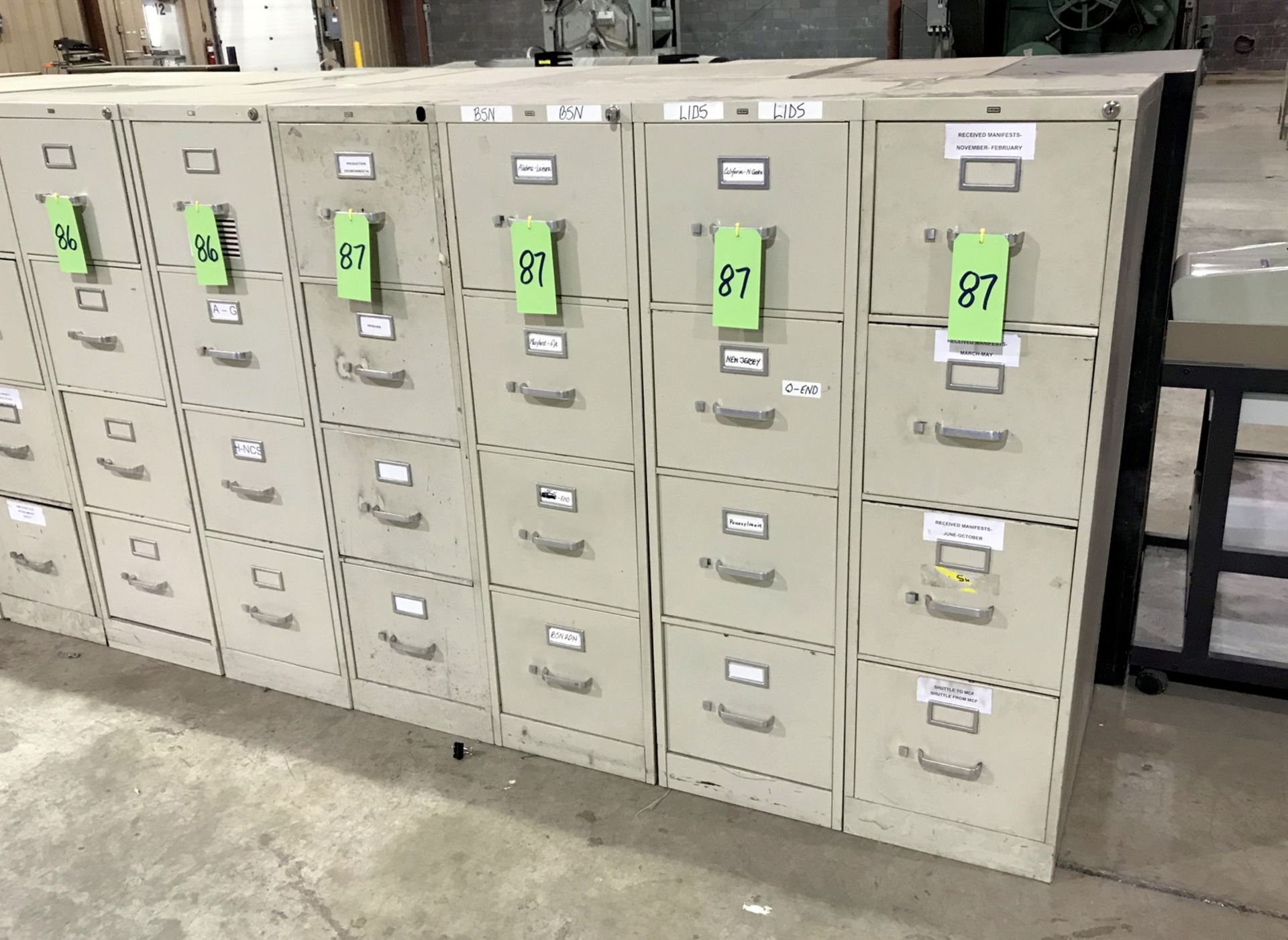 Lot of (4) Hon 4-Drawer Metal File Cabinets - Image 2 of 2