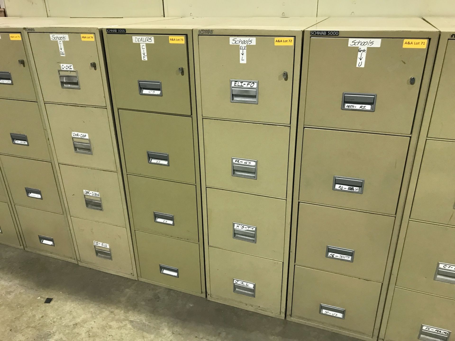 Schwab Vertical 4-Drawer Fireproof File Cabinet