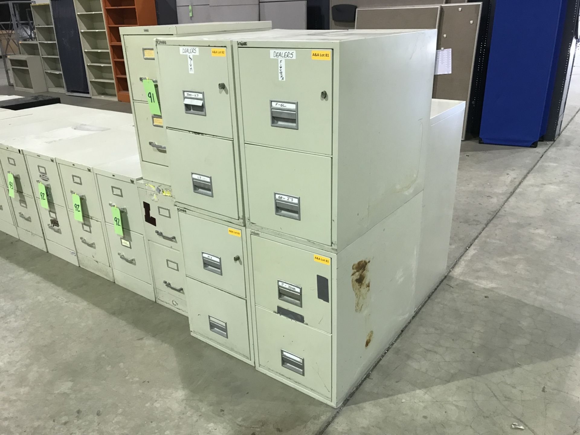 Lot of (2) Fireguard Vertical 2-Drawer Fireproof File Cabinets