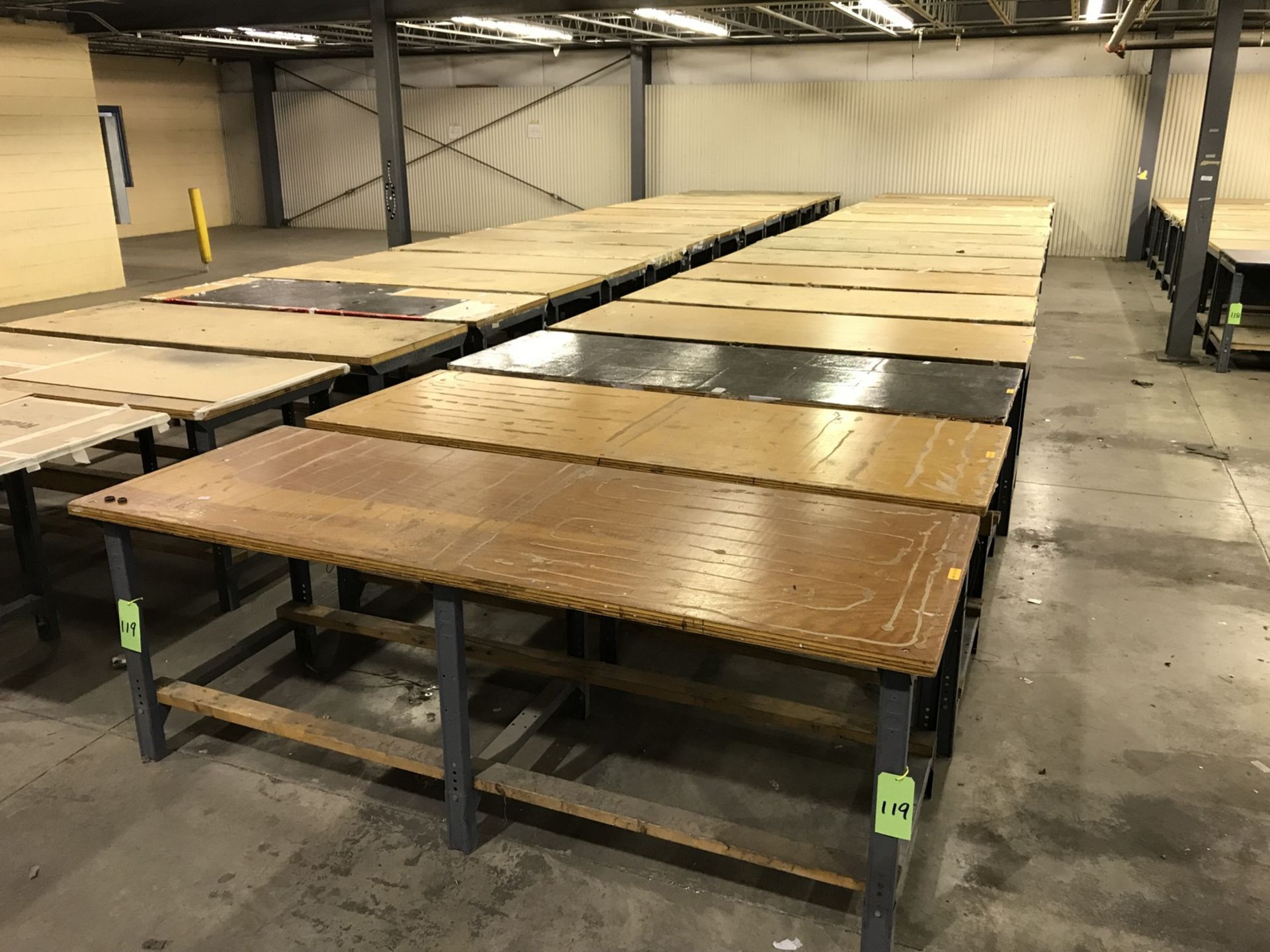 Lot of (15) Metal Frame Tables
