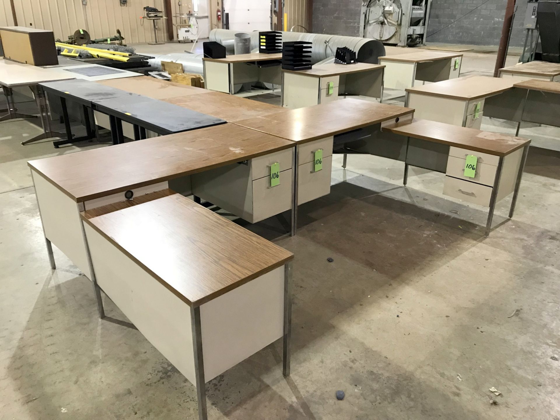 Lot of (2) Metal Desks - Image 2 of 2