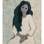 Jeihan (Surakarta 1938) Perempuan Signed and dated '77 u.l. Signed on the reverse Oil on canvas,