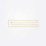 An 18 carat gold and diamond spectacle necklace 21st century At interval collet set with circular-