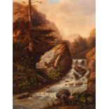 Jean François Xavier Roffiaen (Ypres 1820 - Elsene 1898)WaterfallSigned lower rightOil on canvas,