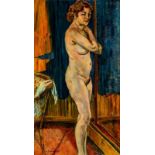 Willem Dooijewaard (Amsterdam 1892 - Blaricum 1980)Nude in front of mirrorSigned lower leftOil on