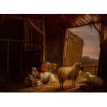 Pieter Plas (Alkmaar 1810 - 1853)Sheep and goats in the stableSigned and dated 1846 center left