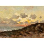 Jan Hillebrand Wijsmuller (Amsterdam 1855 - 1925)The dunes at sunsetSigned lower rightOil on canvas,