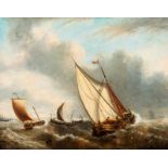 Charles Martin Powell (Chichester 1775 - London 1824)Dutch fishing vessels off the coastTraces of