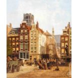 Franciscus Lodewijk van Gulik (Maastricht 1841 - Rotterdam 1899)View of the Grote Markt with the