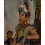 Isaac Israels (Amsterdam 1865 - The Hague 1934)Javanese Princess (1921-1922)Signed lower rightWith