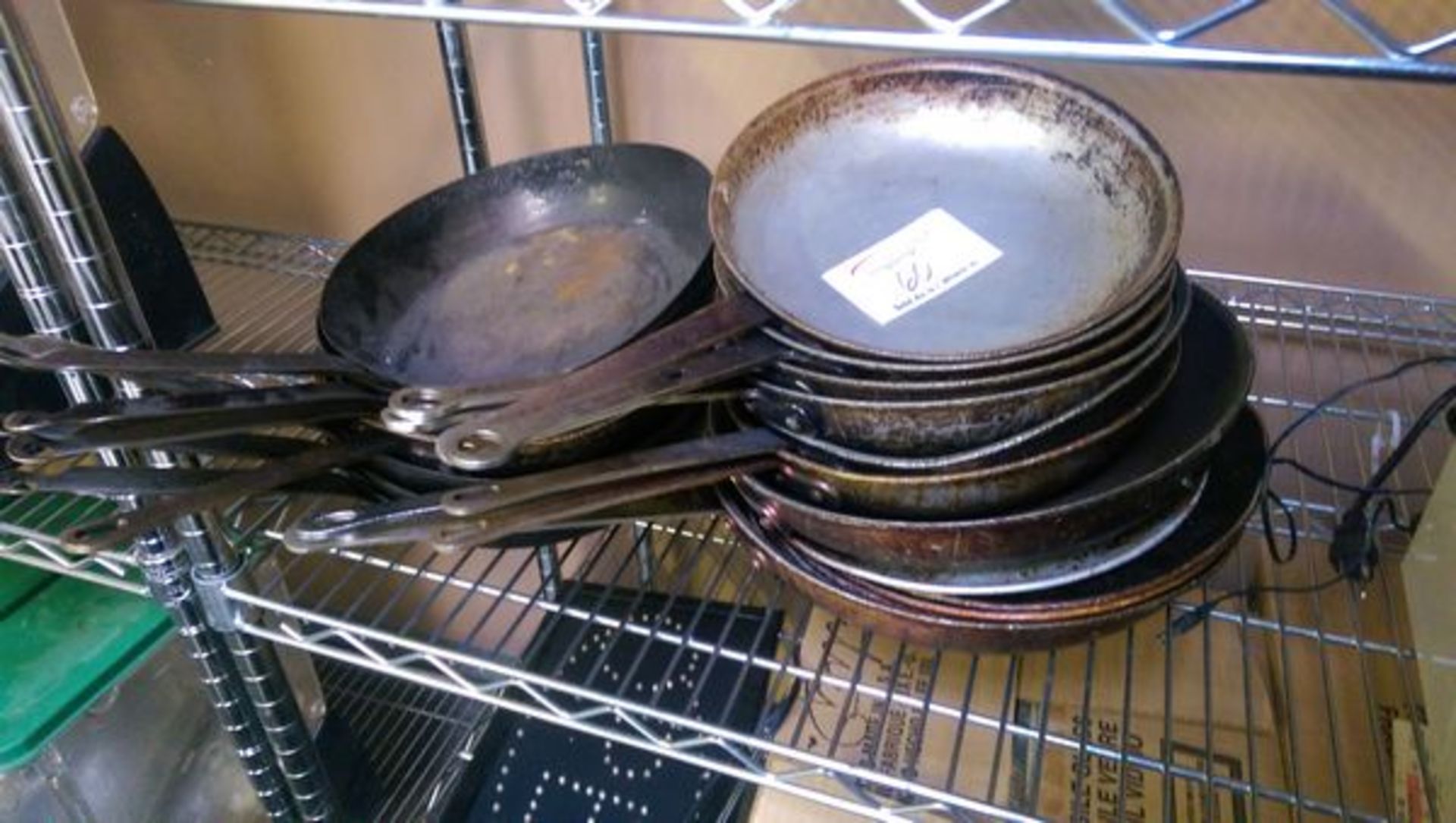 Lot of Used Frying Pans