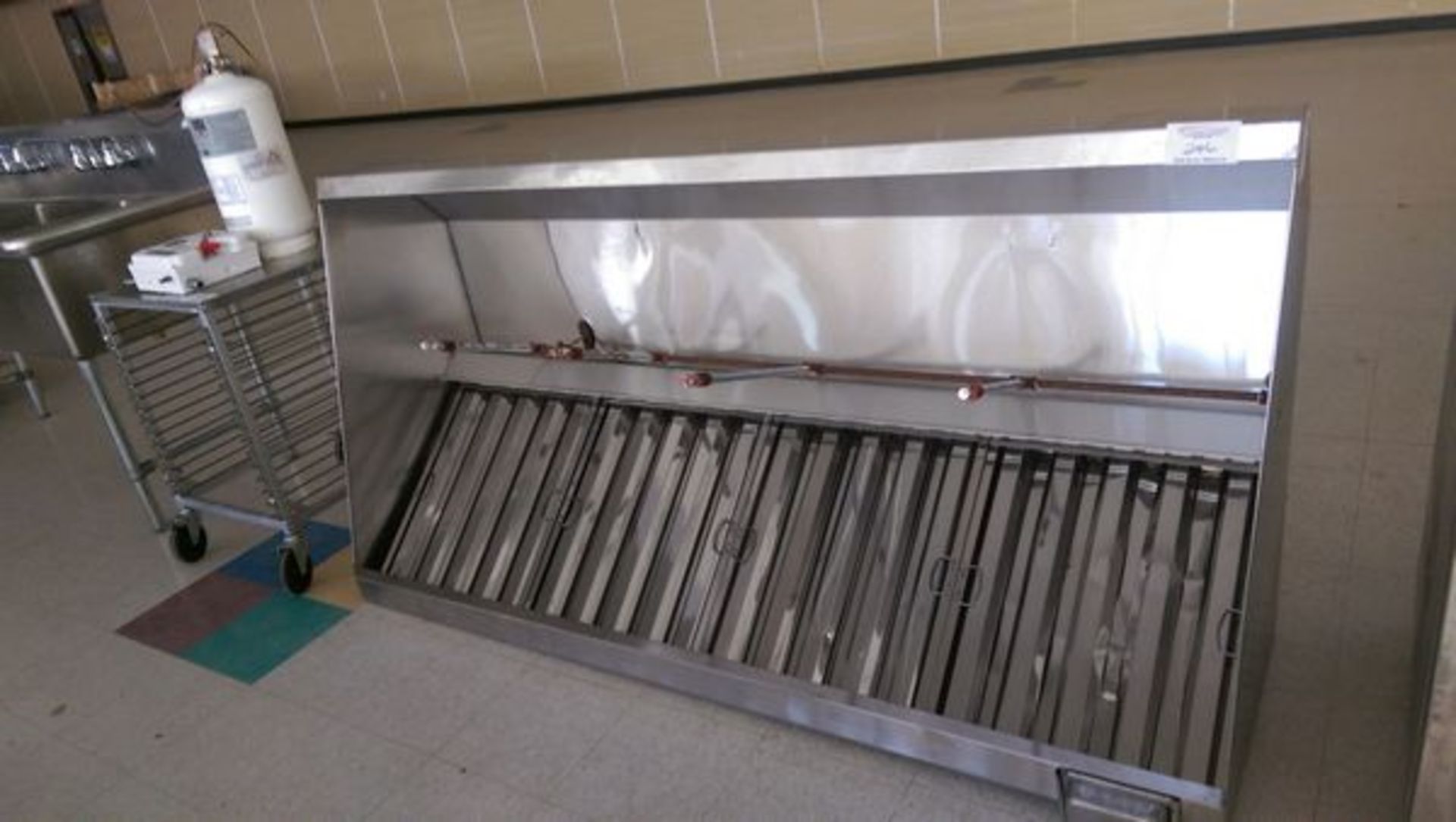 80" Stainless Steel Canopy with Fire Bottle and Head