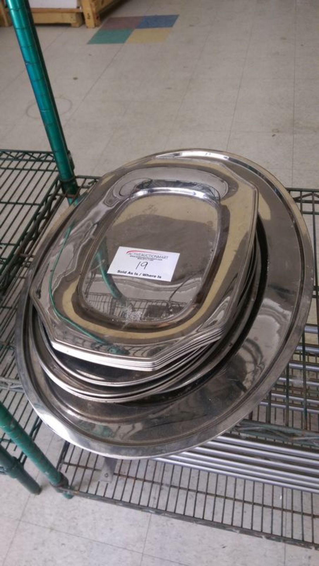 14 Assorted Stainless Steel Platters