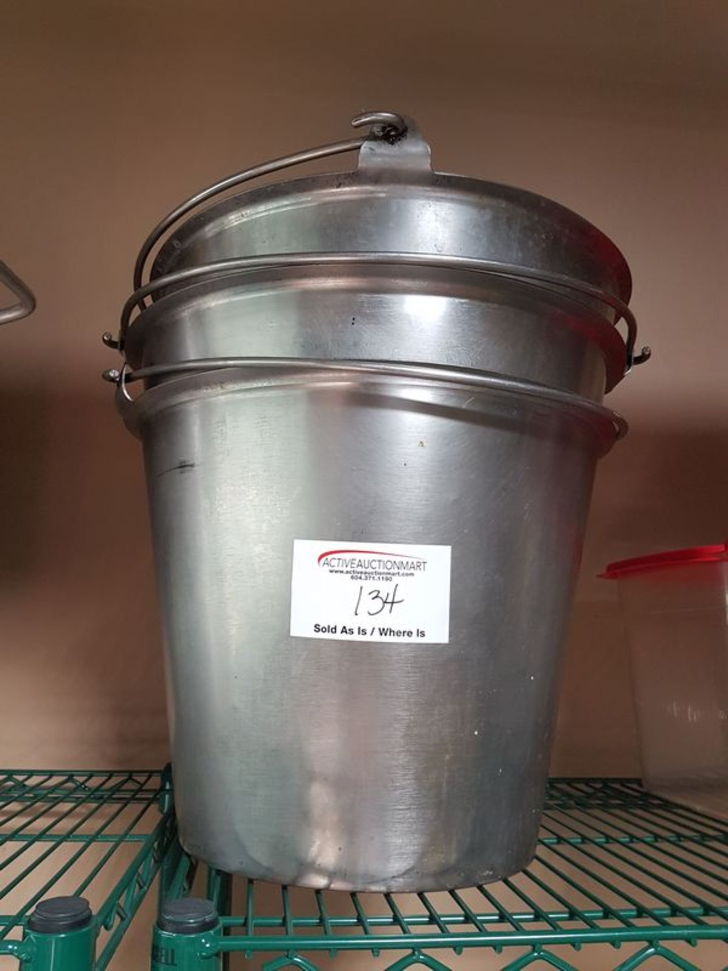 3 Large Stainless Steel Buckets
