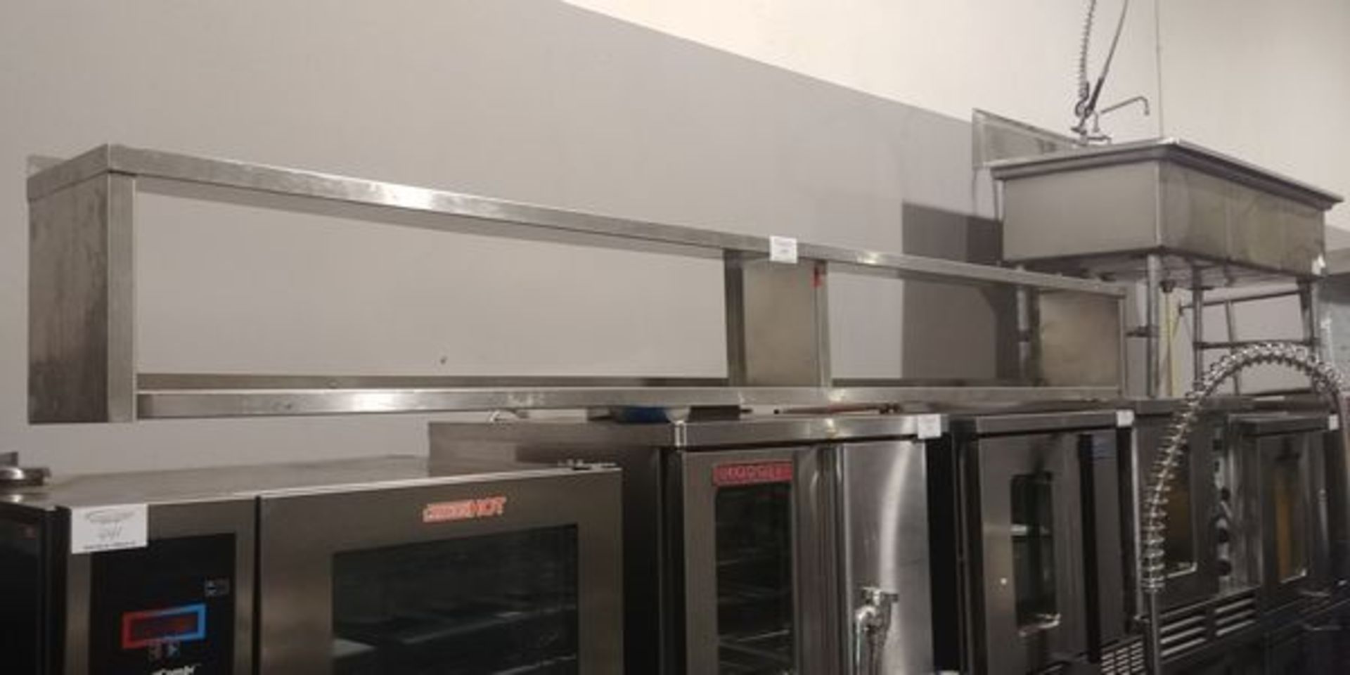 Approx. 11ft - 2 Tier Stainless Steel Wall Shelf