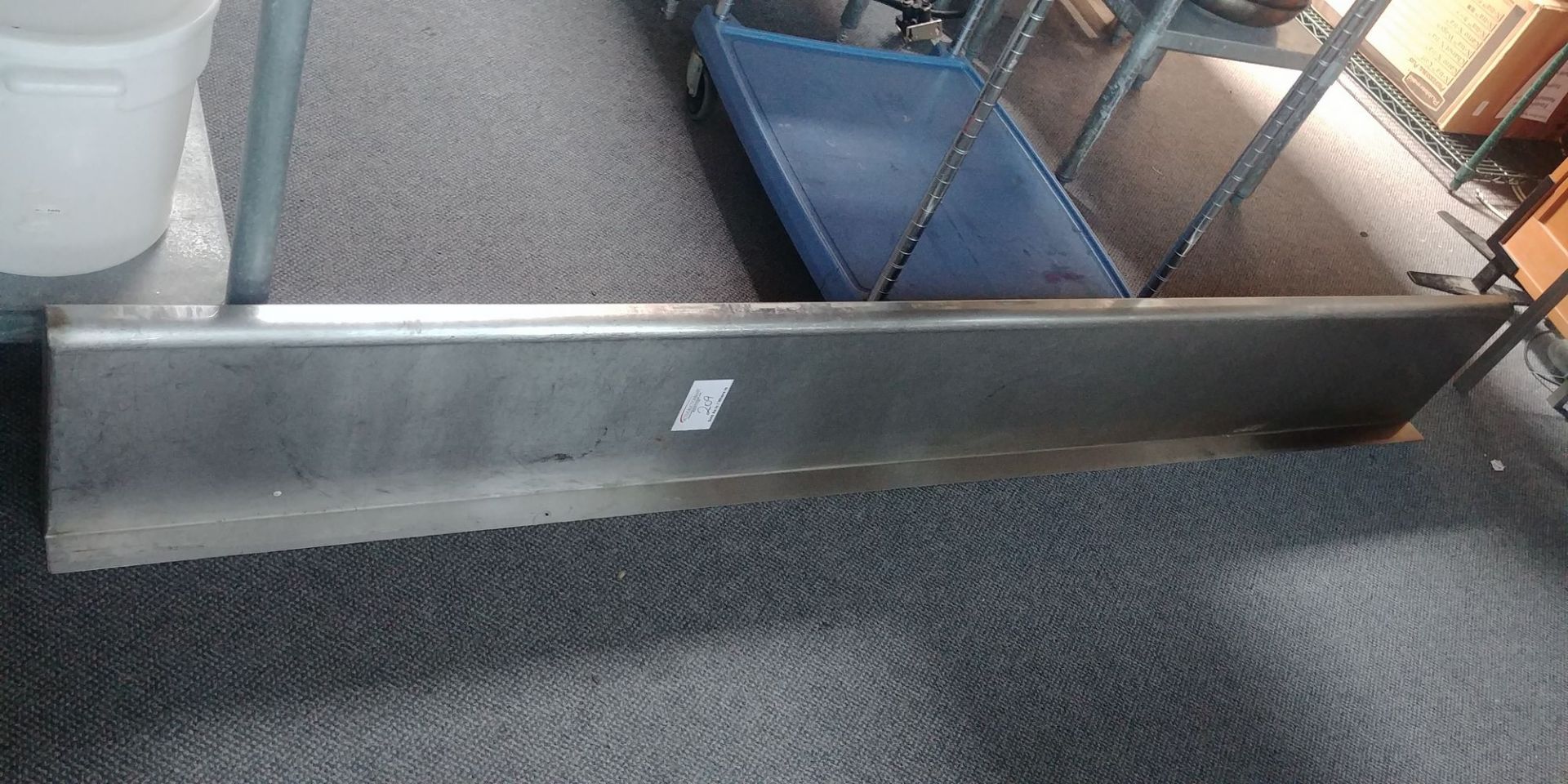 92" Stainless Steel Wall Shelf with Brackets