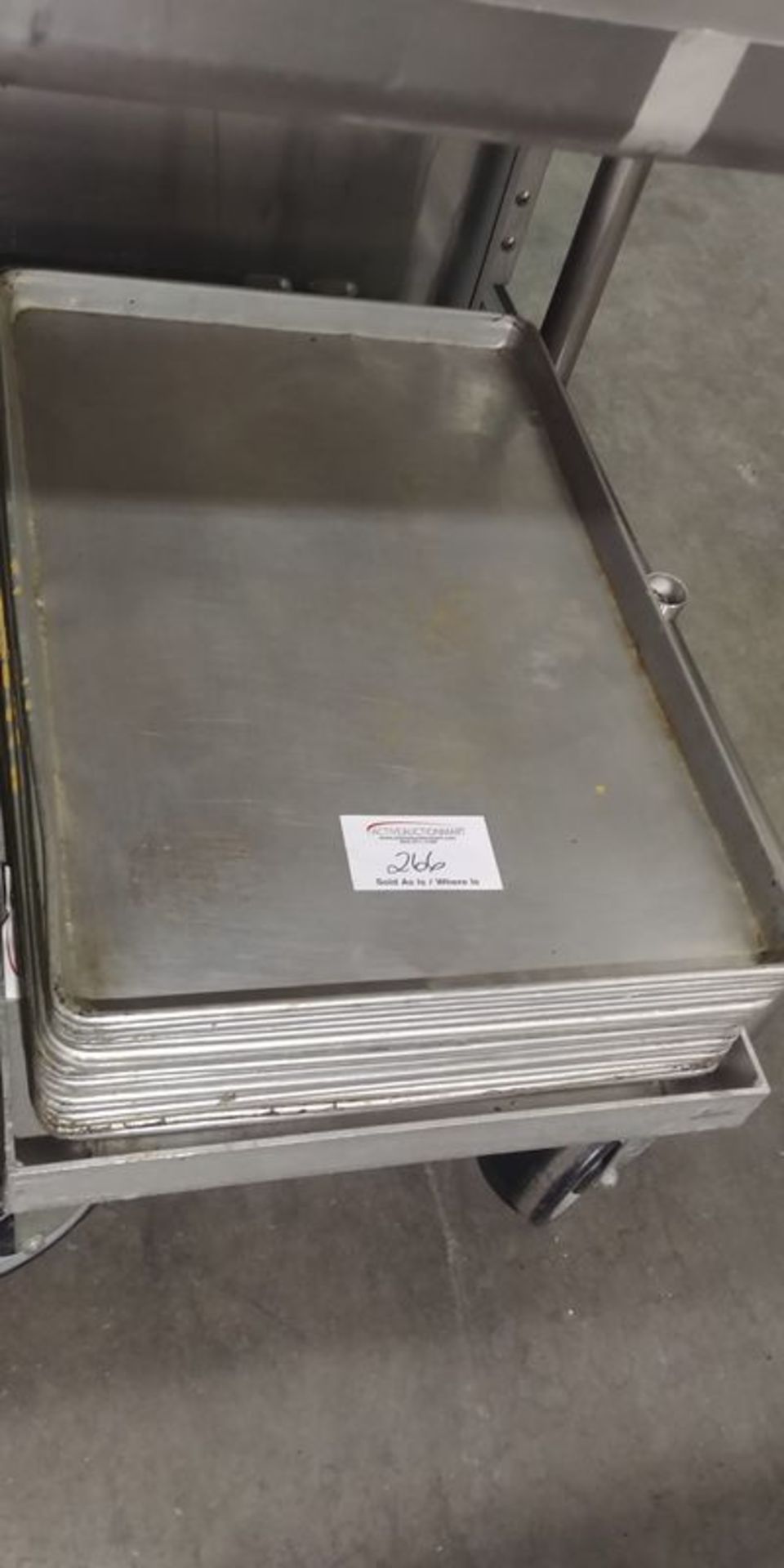 18 Aluminum Full Size Baking Sheets with Dolly