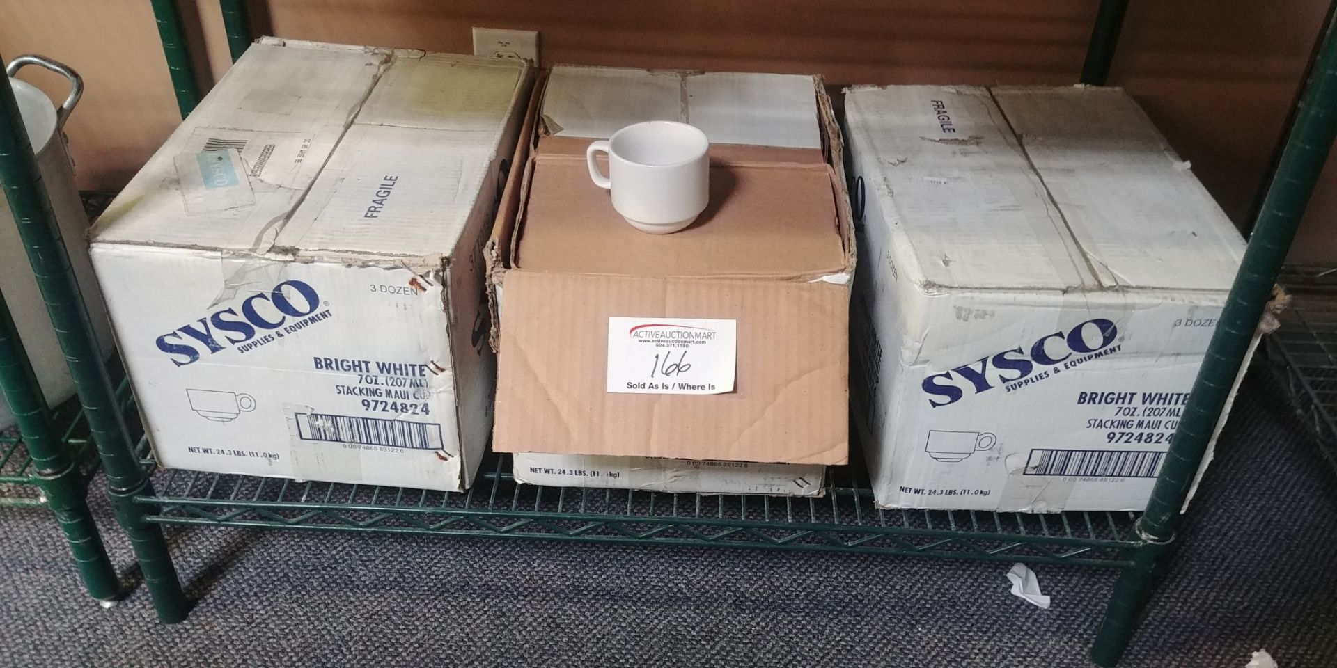 3 Boxes of New White Coffee Mugs - Approx. 9 Dozen