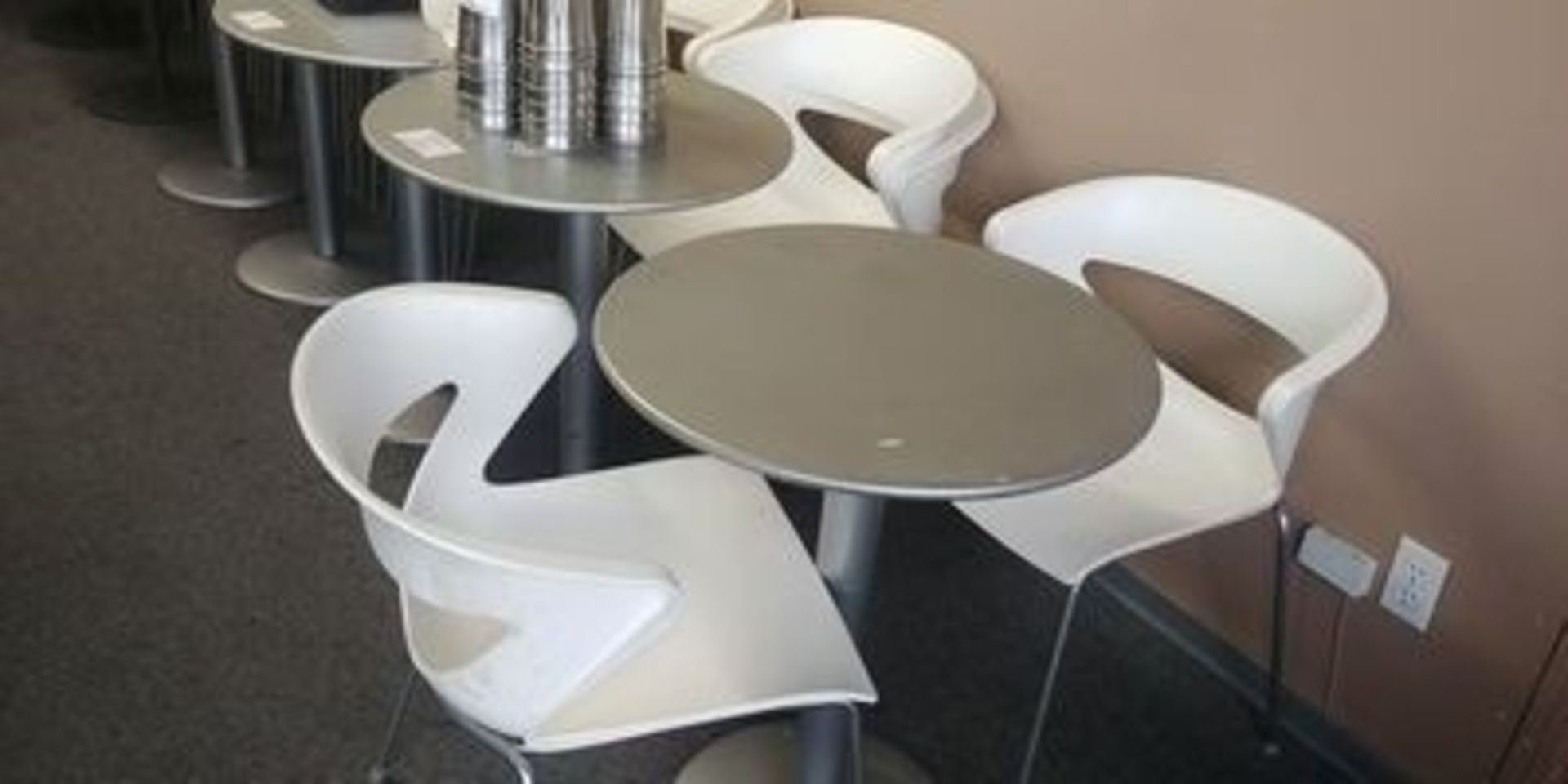 Metal Table and 2 Stacking Chairs - Indoor / Outdoor