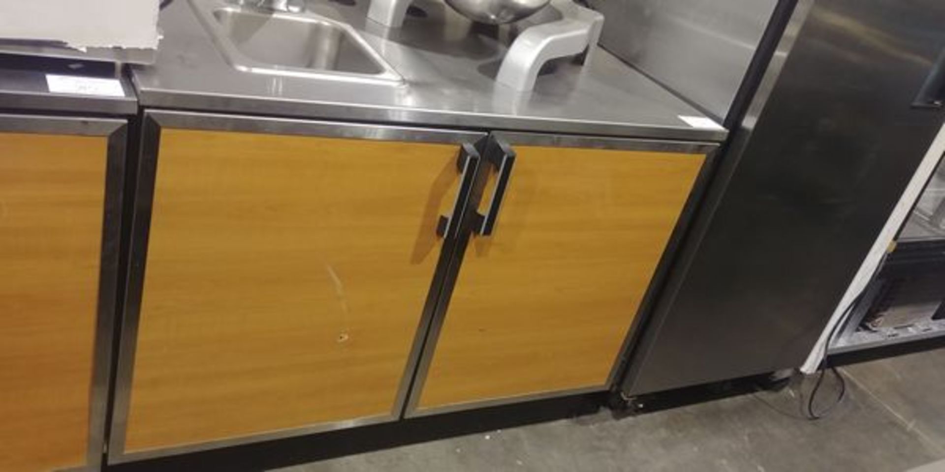 48 x 30" Stainless Steel Cabinet with Door and Stainless Steel Hand Sink