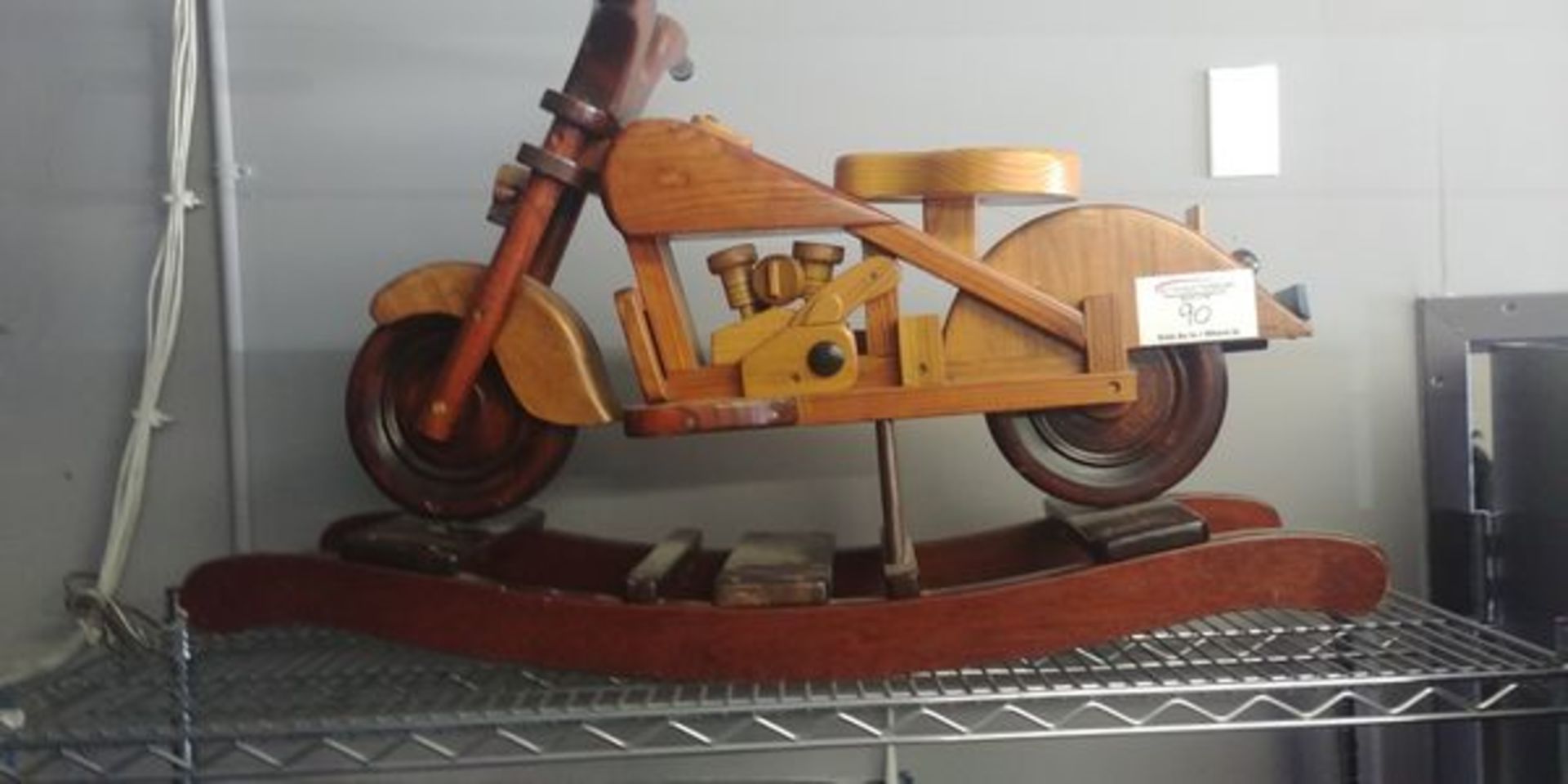 Motorcycle Rocking Horse - Note chip on front end