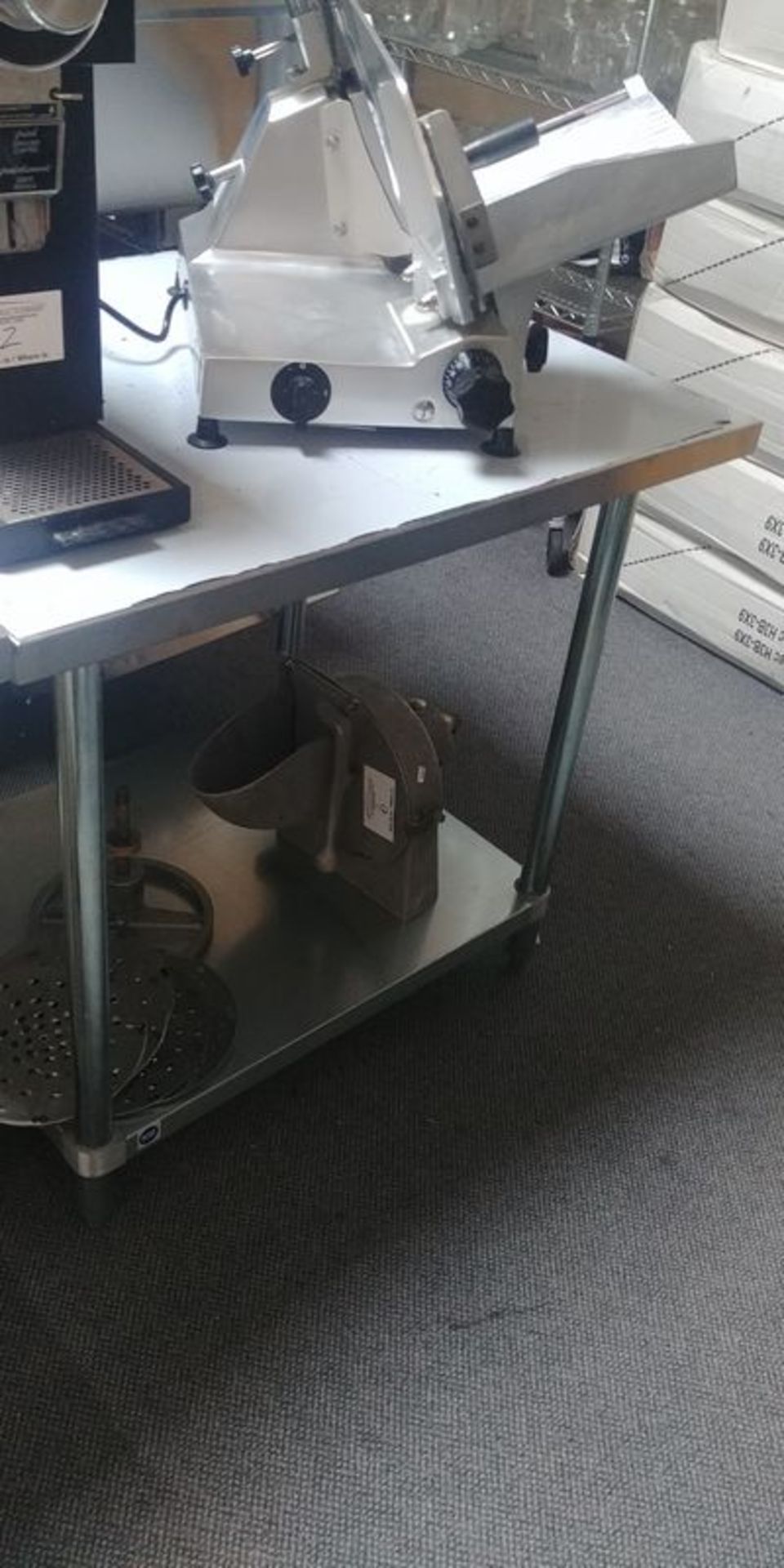 Unused 30 x 36" Stainless Steel 2 Tier Work Table