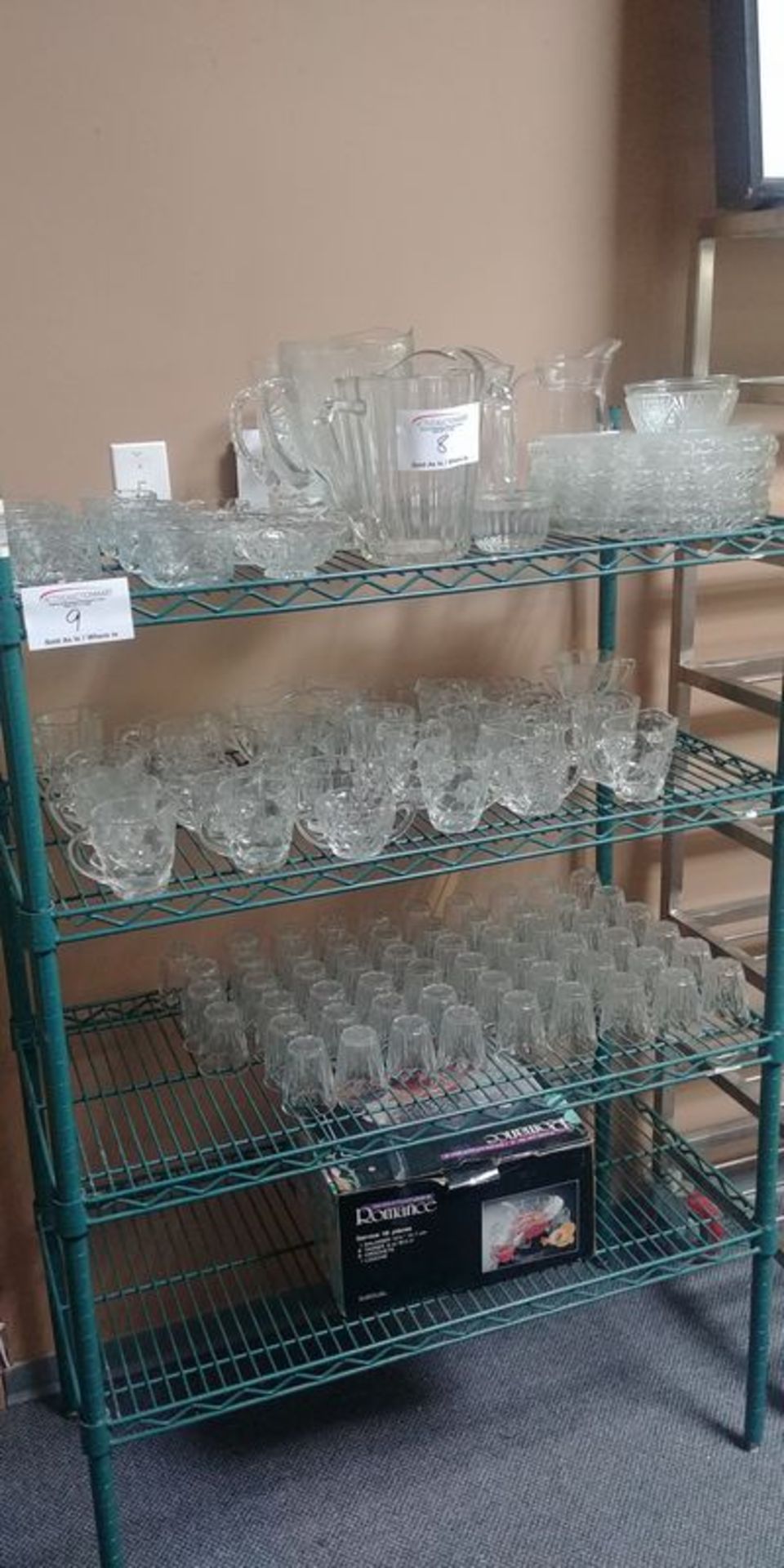 4 Shelves of Misc. Glassware