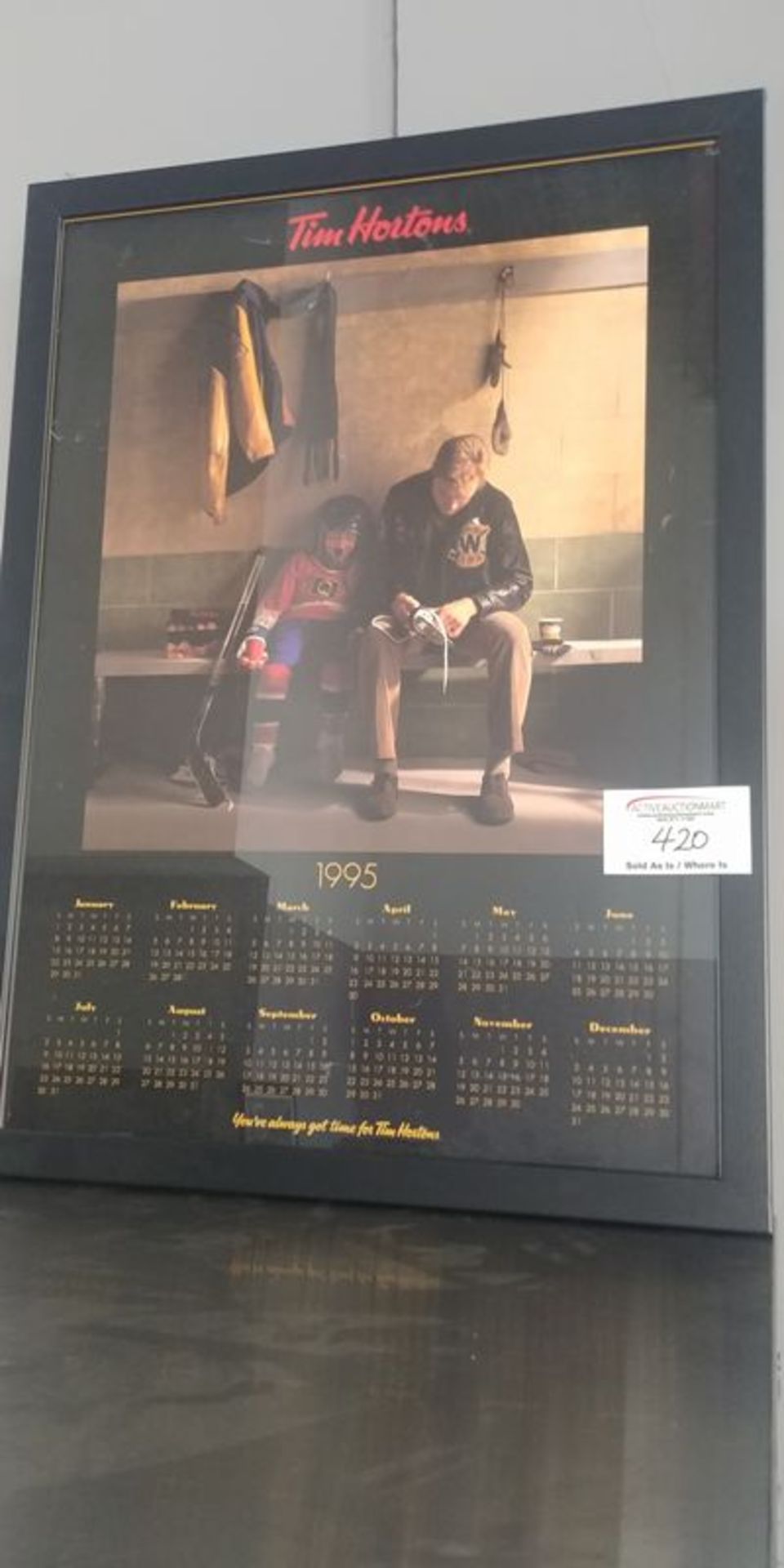 Tim Hortons Hockey Calendar Framed Picture