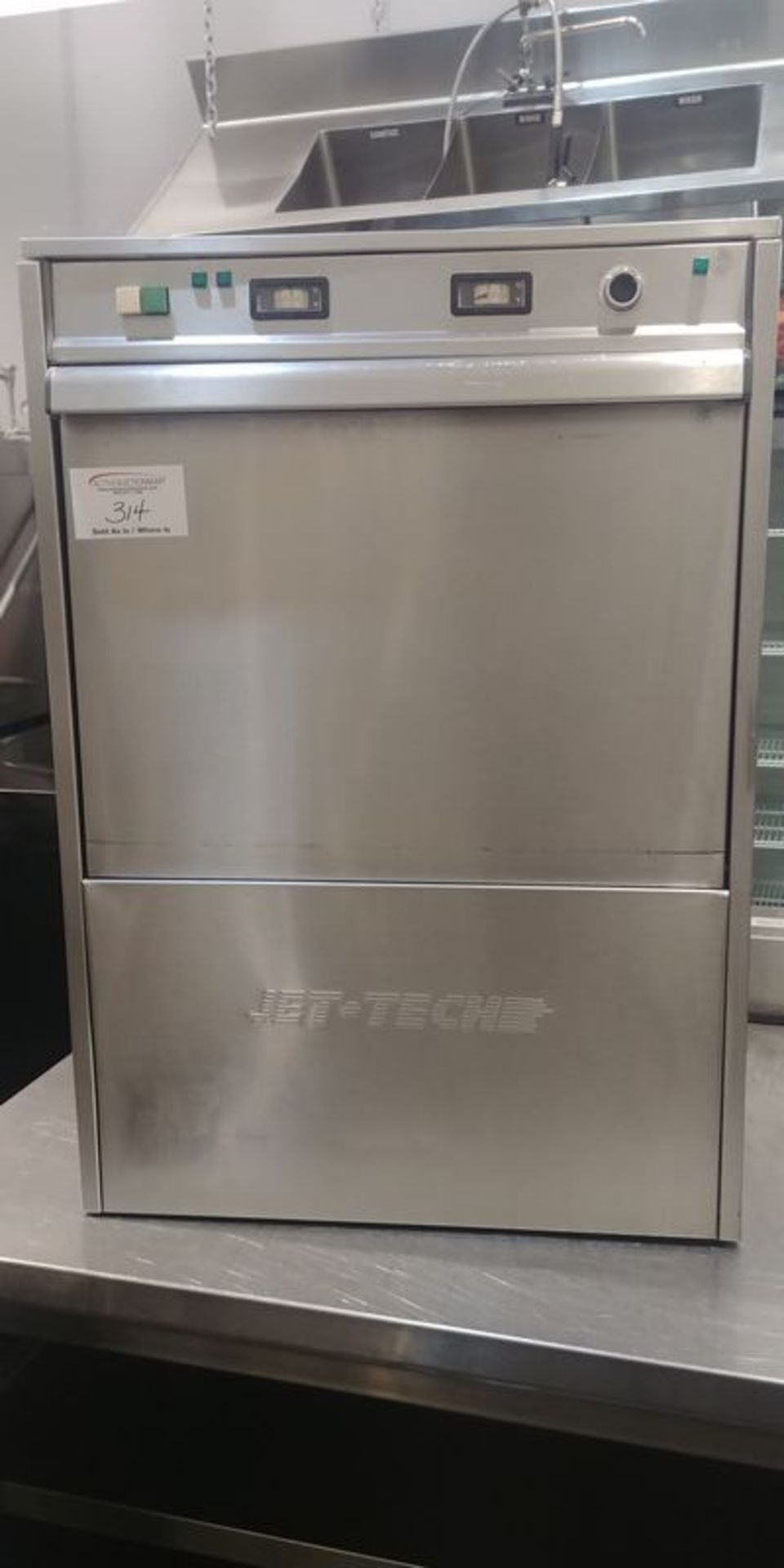 Jet Tech F-18DP High Temp Undercounter Dishwasher