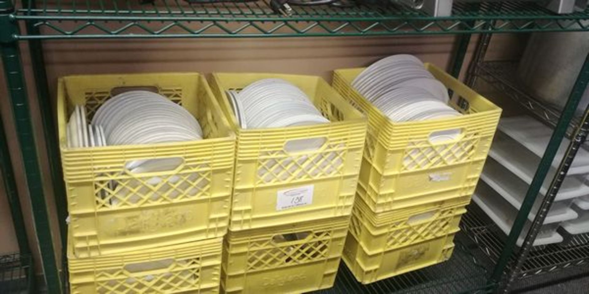 6 Crates of Heavy White Dishes - World Brand
