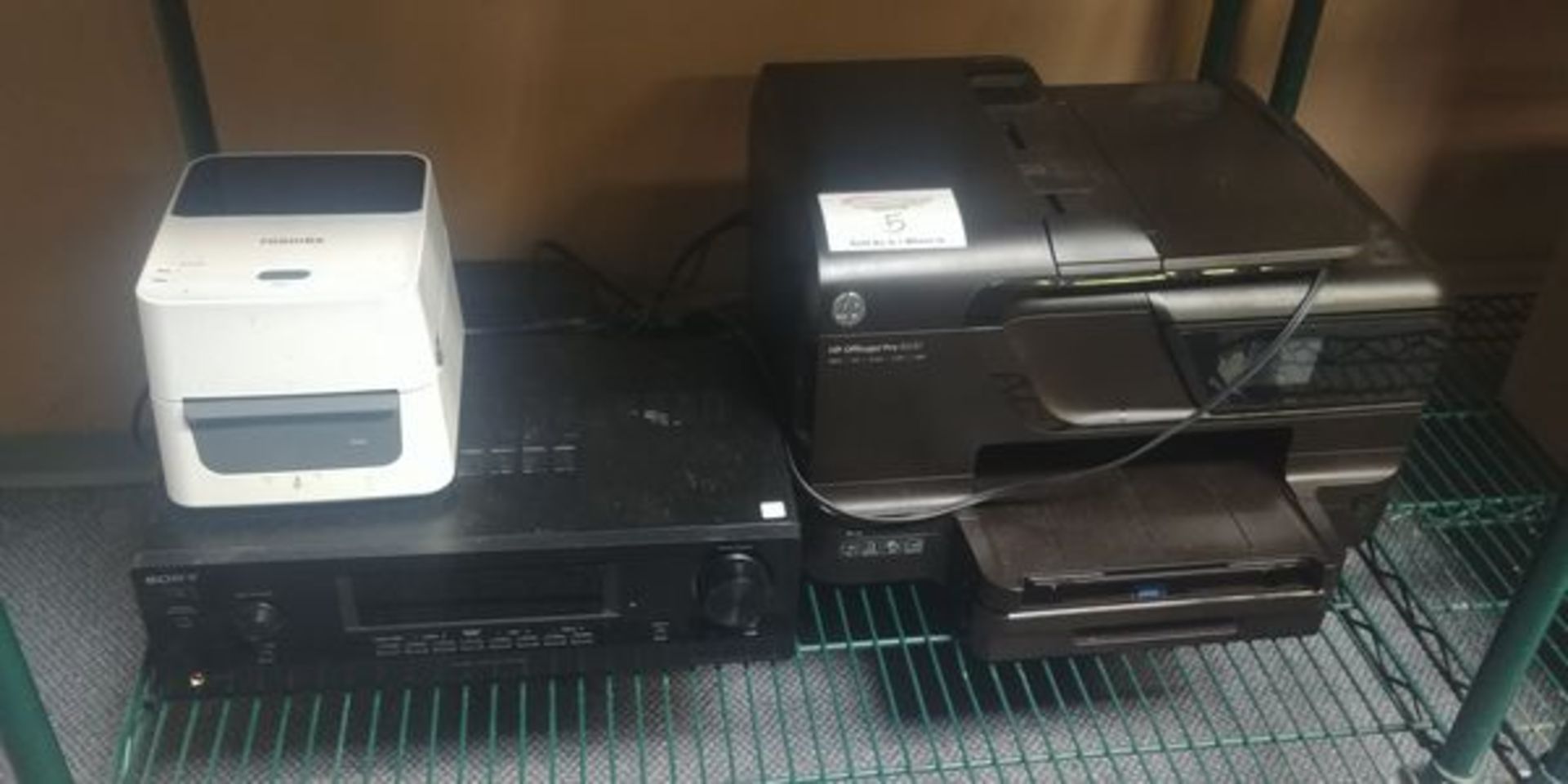 HP Office Jet Printer, 2 Thermal Printers and Sony Amp