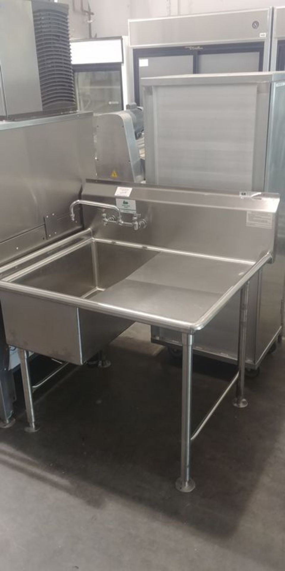 Custom Stainless Steel - Approx. 4 ft Sink with Right Hand Run-off