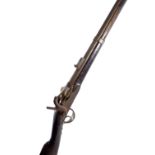 A French Tabatière breech-loading 3-band musket, the stock with indistinct stamp and number,