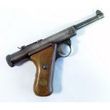 A Haenel Mod.28 .177 break barrel air pistol, stamped to the barrel and with walnut stock no.