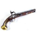 A flintlock pistol,