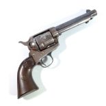 COLT; a 41 six shot revolver stamped to the barrel 'Colt Pt. F. A. Mfg. Co. Hartford. CT. U.S.