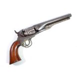 COLT; a patent percussion cap five shot revolver, the turned barrel stamped 'Address. Col.
