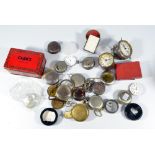 A mixed lot of pocket watch predominantly base metal cases,