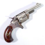 A small five shot rimfire revolver, the barrel stamped 'Colt New 30', with rosewood stock no.