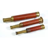 CARY OF LONDON; a brass three-draw telescope, for restoration,