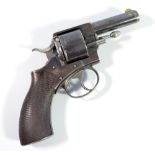 WEBLEY; an RIC .442 centre-fire six shot double action revolver, the frame stamped 'P.