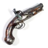 A small flintlock pocket pistol, inscribed to the lock 'Pitior St Etienne', with walnut stock,
