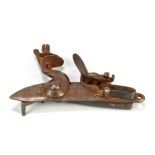 A late 18th/early 19th century flintlock hammer action lock,