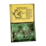 LUCAS; a rare original rectangular tin, inscribed 'Interchangeable Spare Bulbs, Lucas',