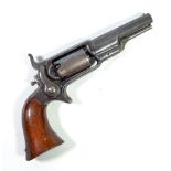 COLT; a small patent 1855 percussion cap five shot revolver,