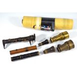 An all brass unnamed single-draw monocular,